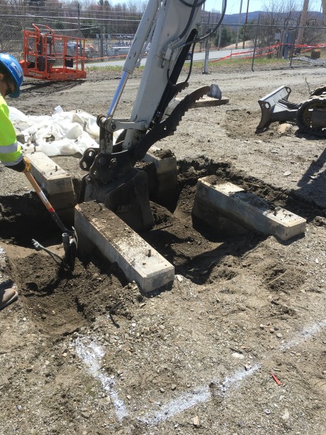 Excavation of PCB contaminated soil